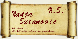 Nadja Šutanović vizit kartica